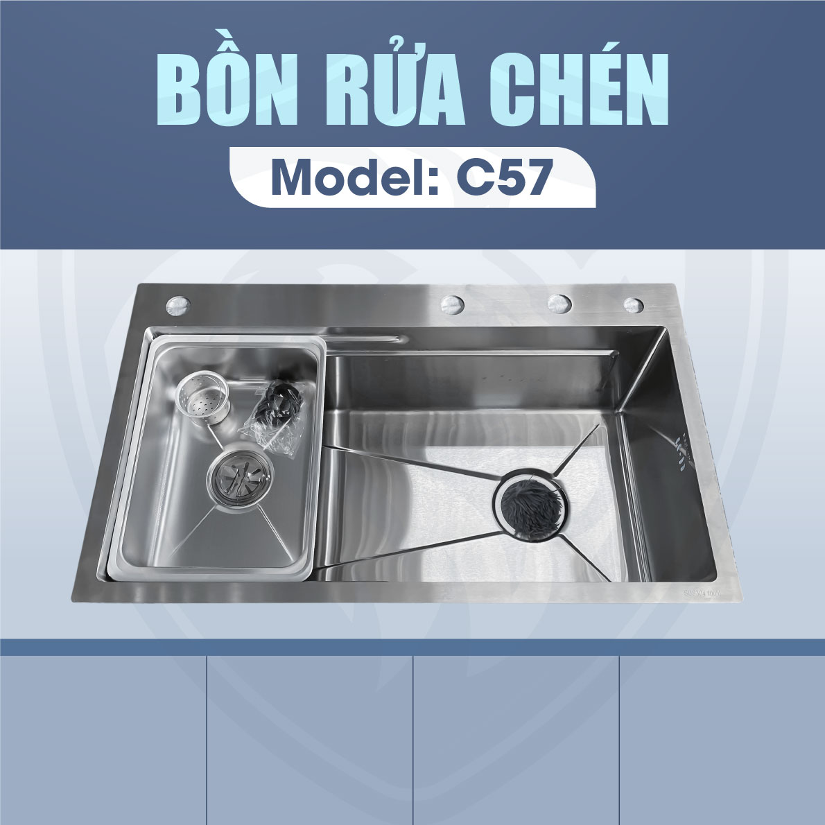 chậu rửa chén inox 304 C-57