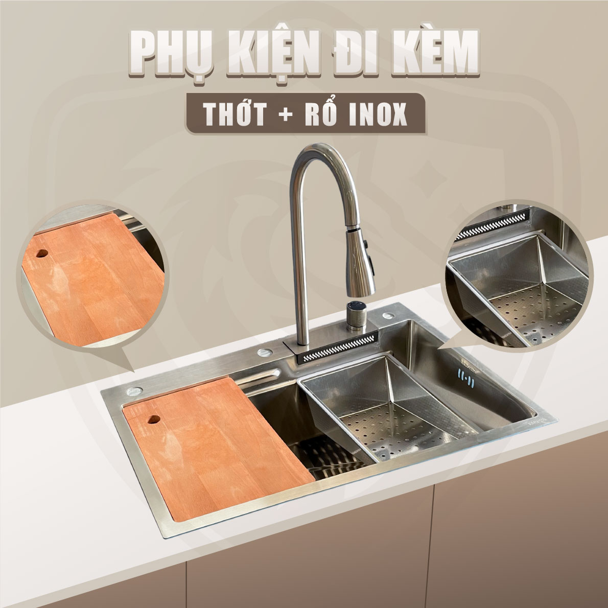 chậu chén inox 304 Fotari C-58
