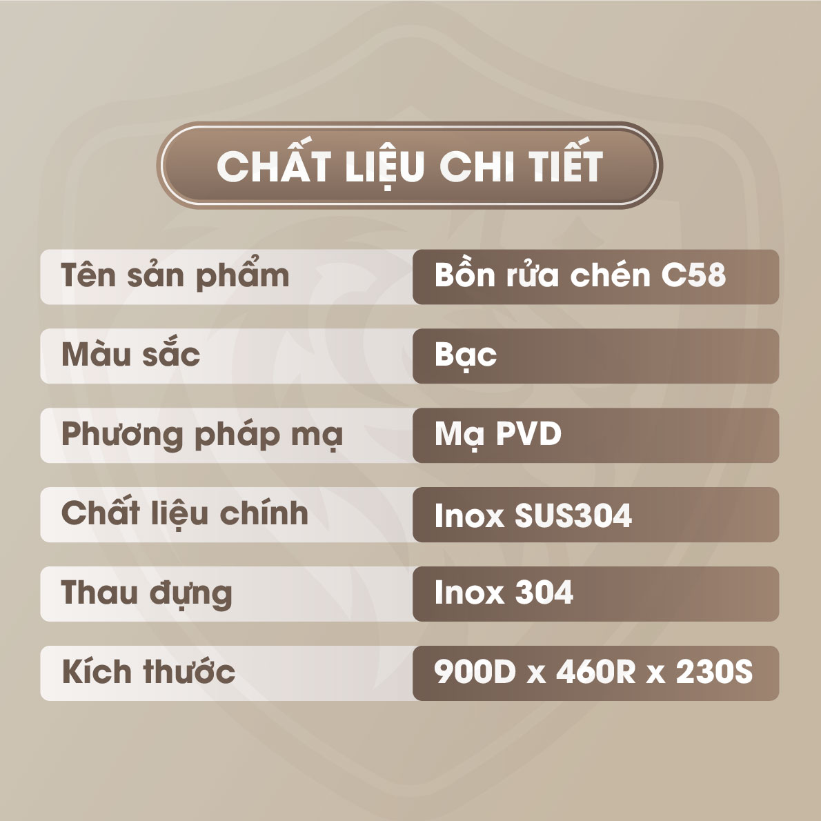 chậu chén inox 304 Fotari C-58