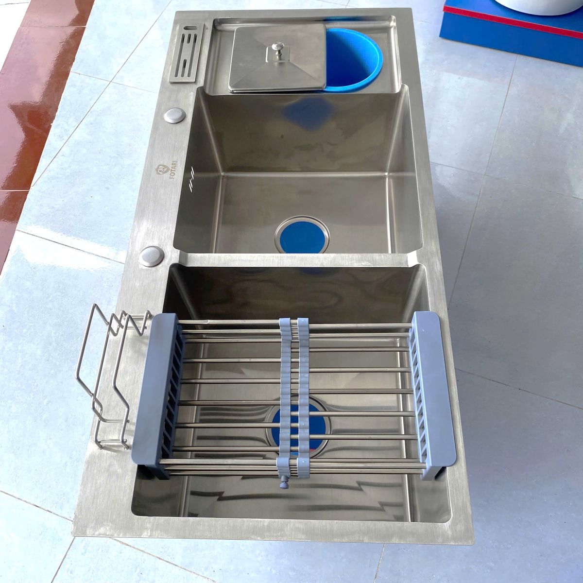 Chậu rửa chén 2 hộc inox 304 Fotari C-28