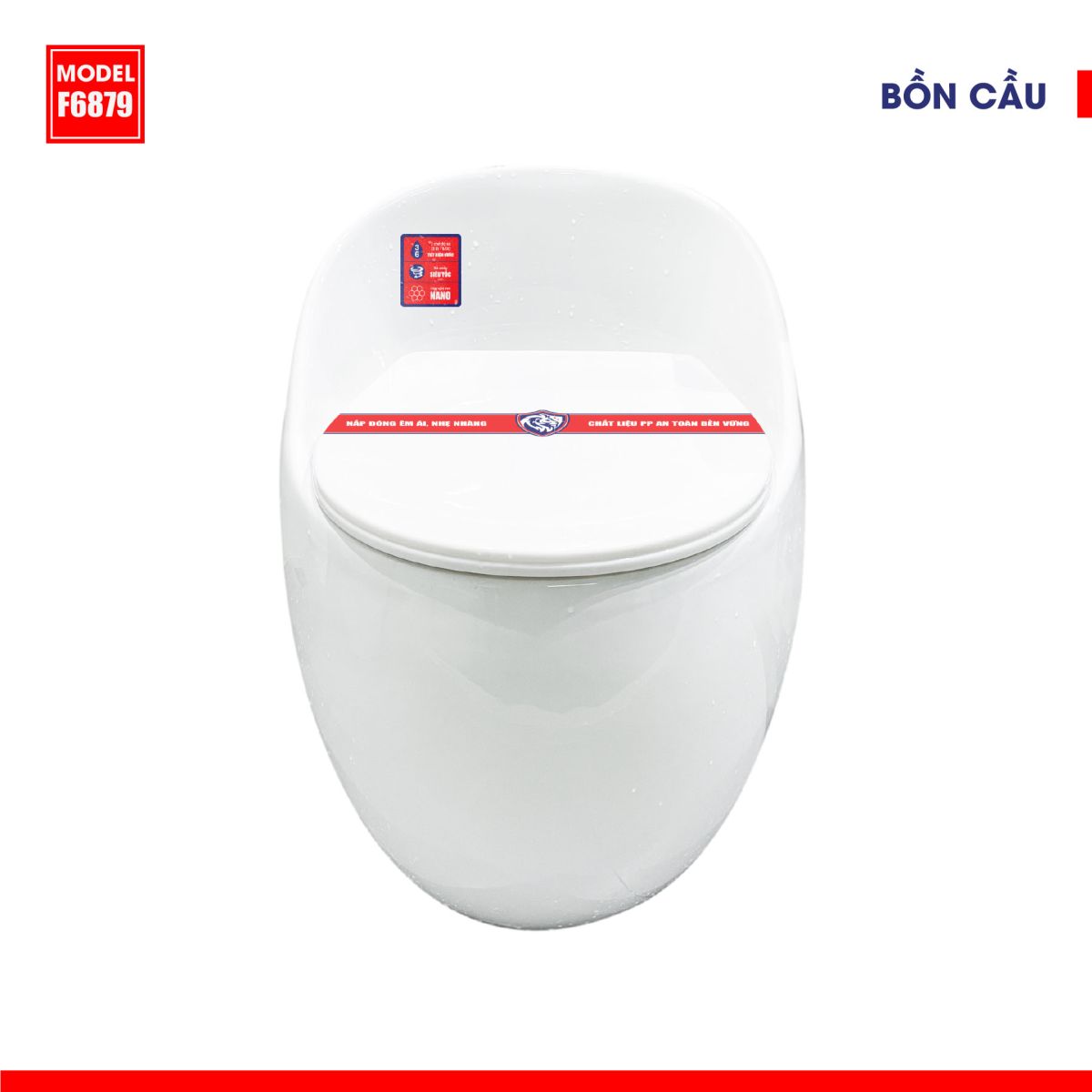 Bồn Cầu Nguyên Khối F-6879