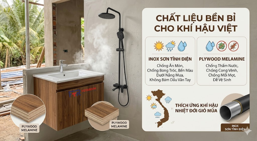 Inox sơn tĩnh điện & Plywood Melamine độ bền cho khí hậu Việt