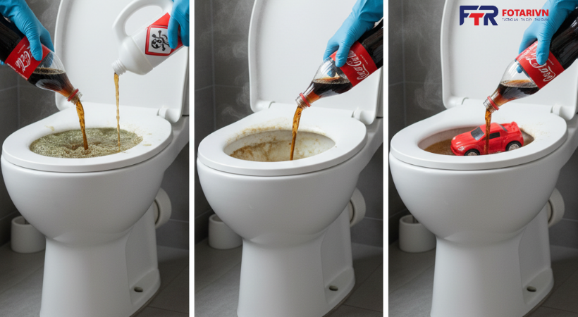 Hướng dẫn cách thông bồn cầu bằng Coca tại nhà