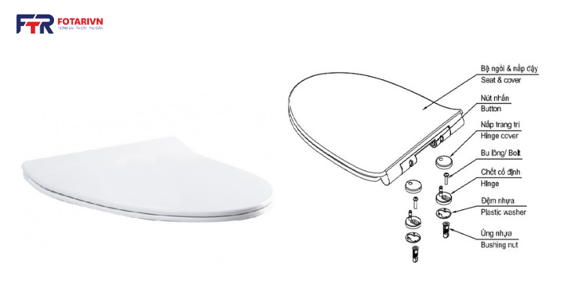 Bộ phận cấu tạo của nắp bồn cầu