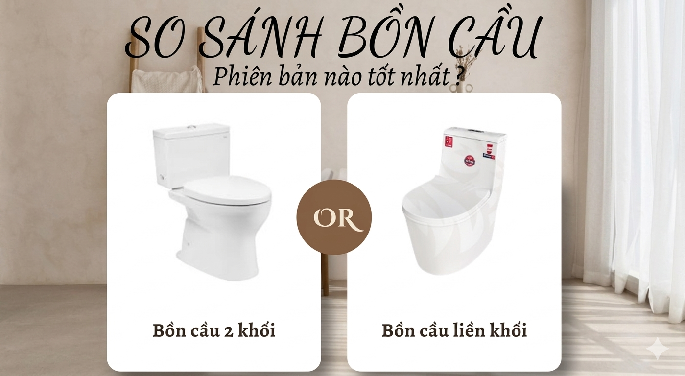 So Sánh Bồn Cầu 1 Khối Và 2 Khối