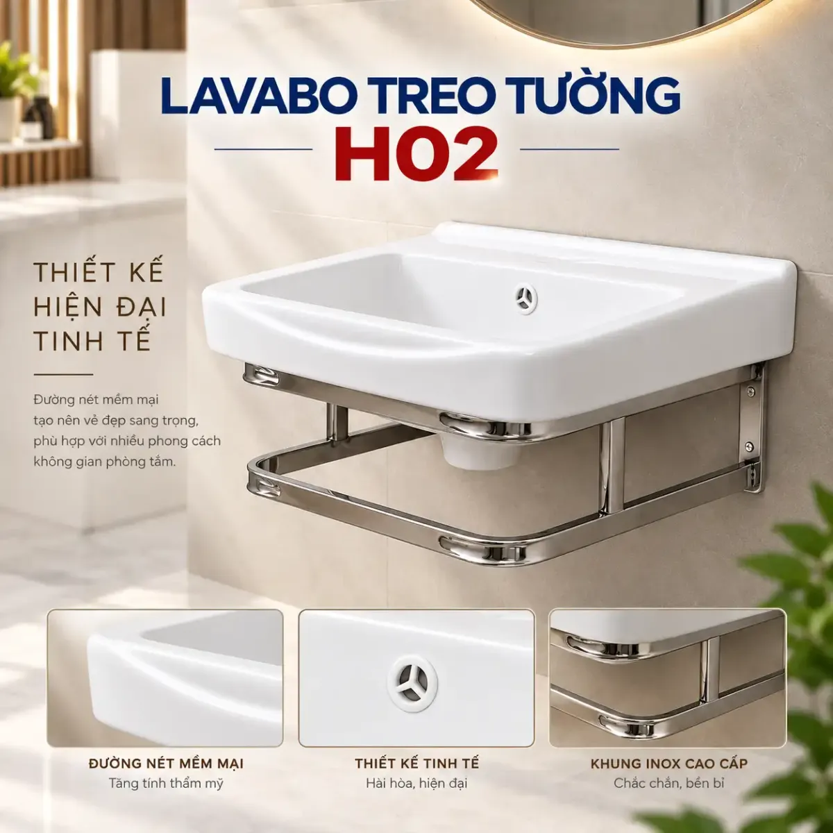 Bồn Lavabo Cao Cấp H02