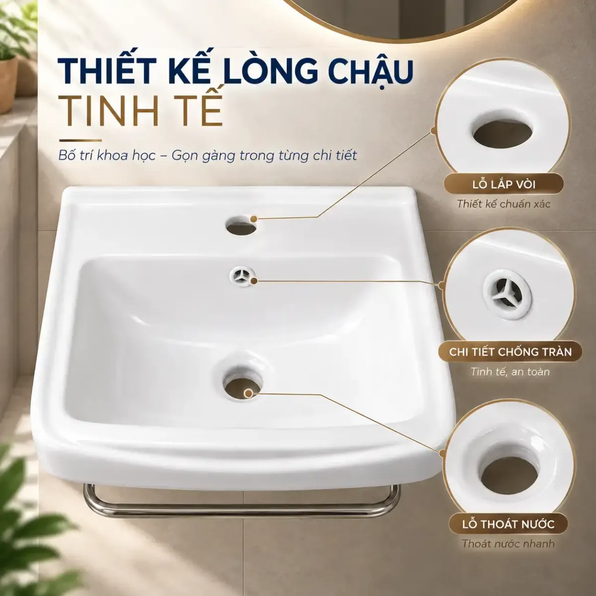 Bồn Lavabo Cao Cấp H02