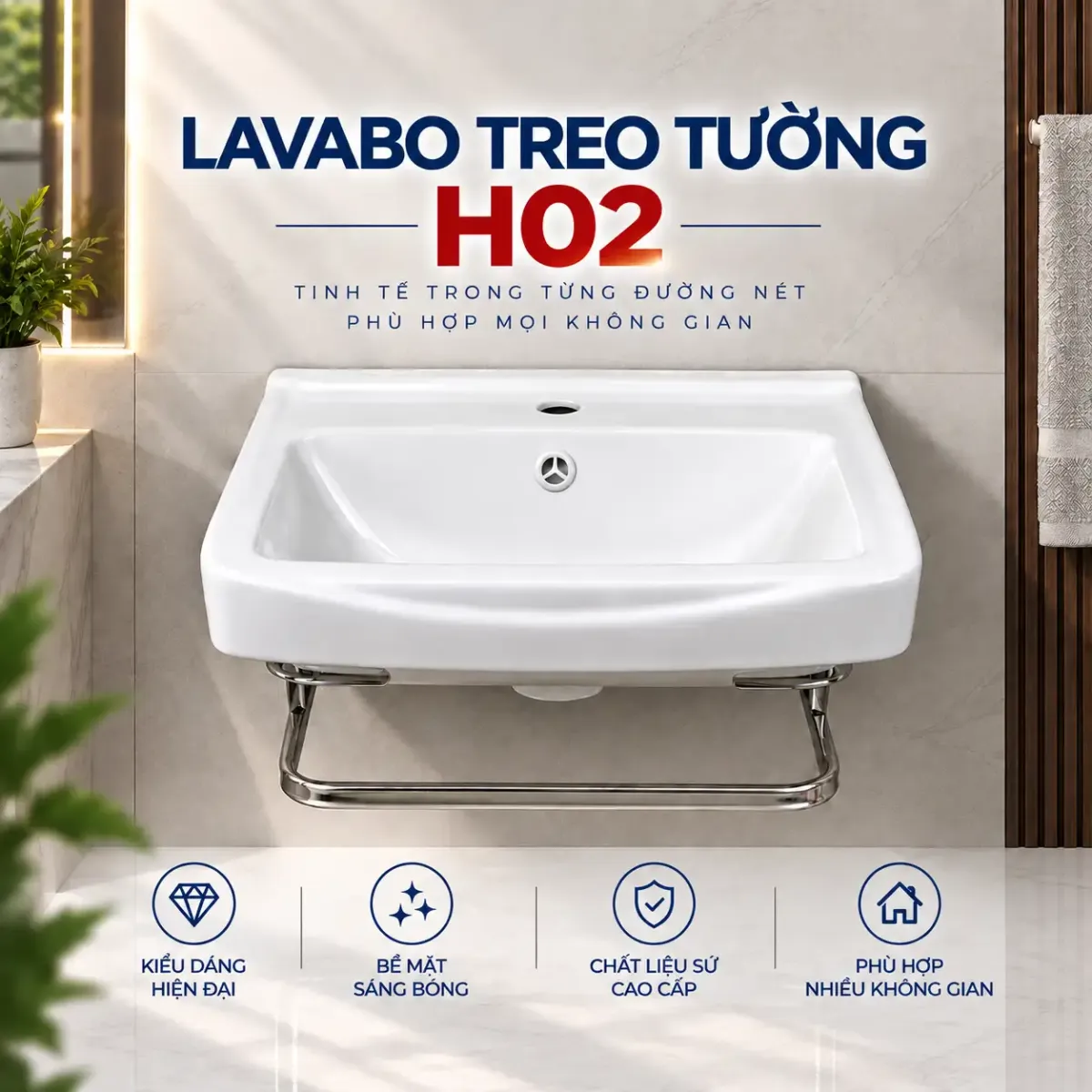 Bồn Lavabo Cao Cấp H02