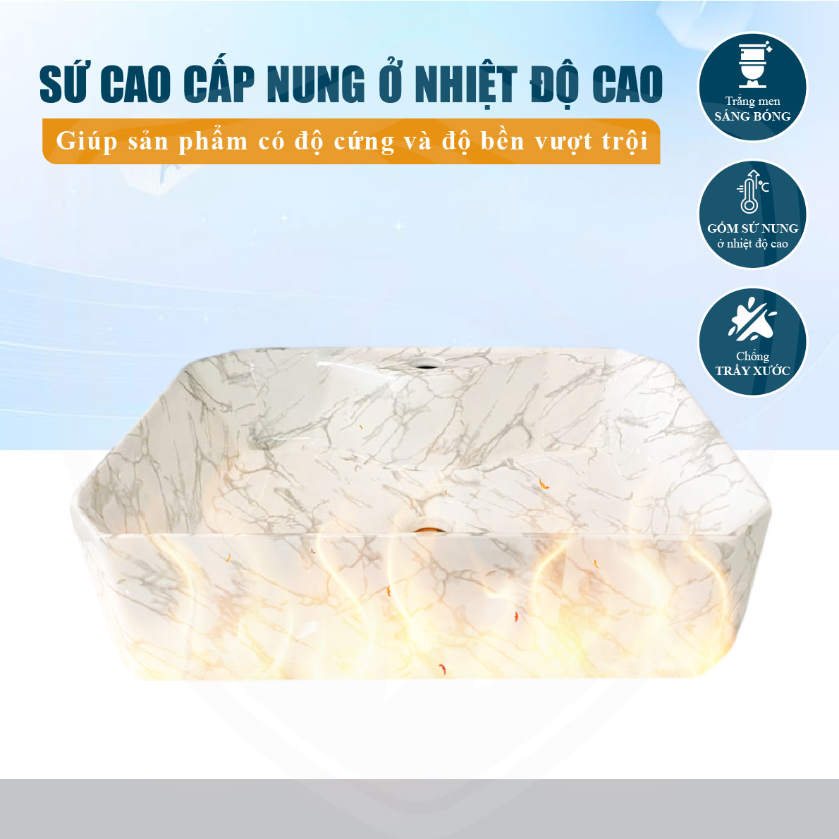 Lavabo Để Bàn Vân Mây Fotari H-111