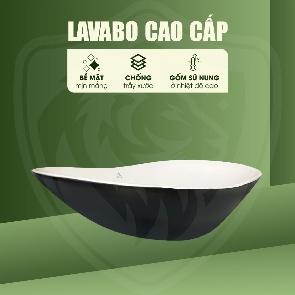 Chậu Lavabo Men Sứ Tráng Viền Fotari H-112