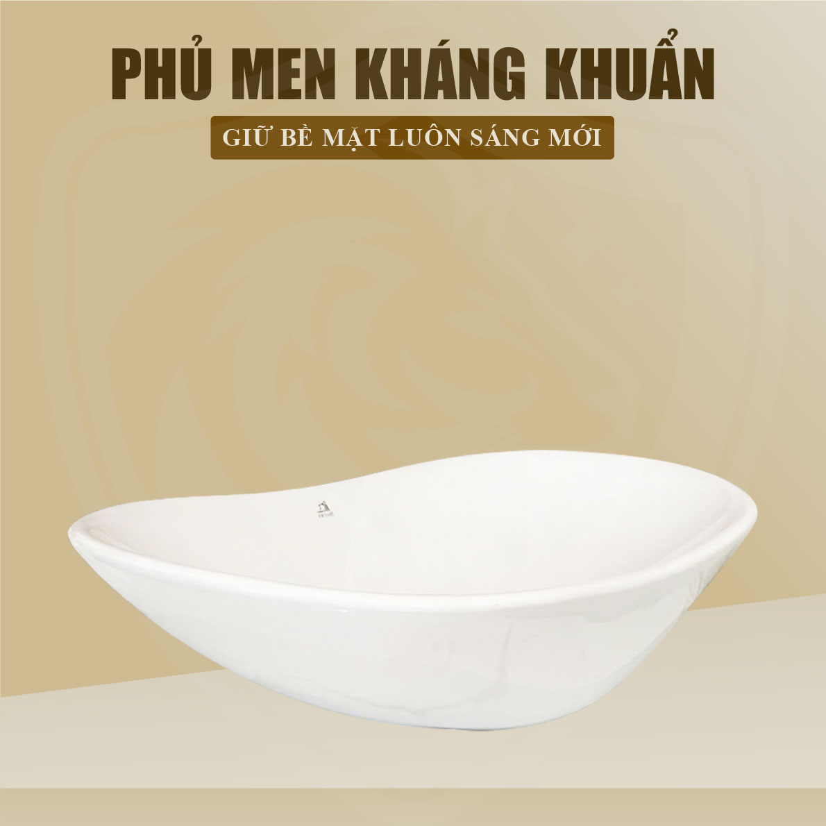 Lavabo Men Sứ Tráng Viền Fotari H-113