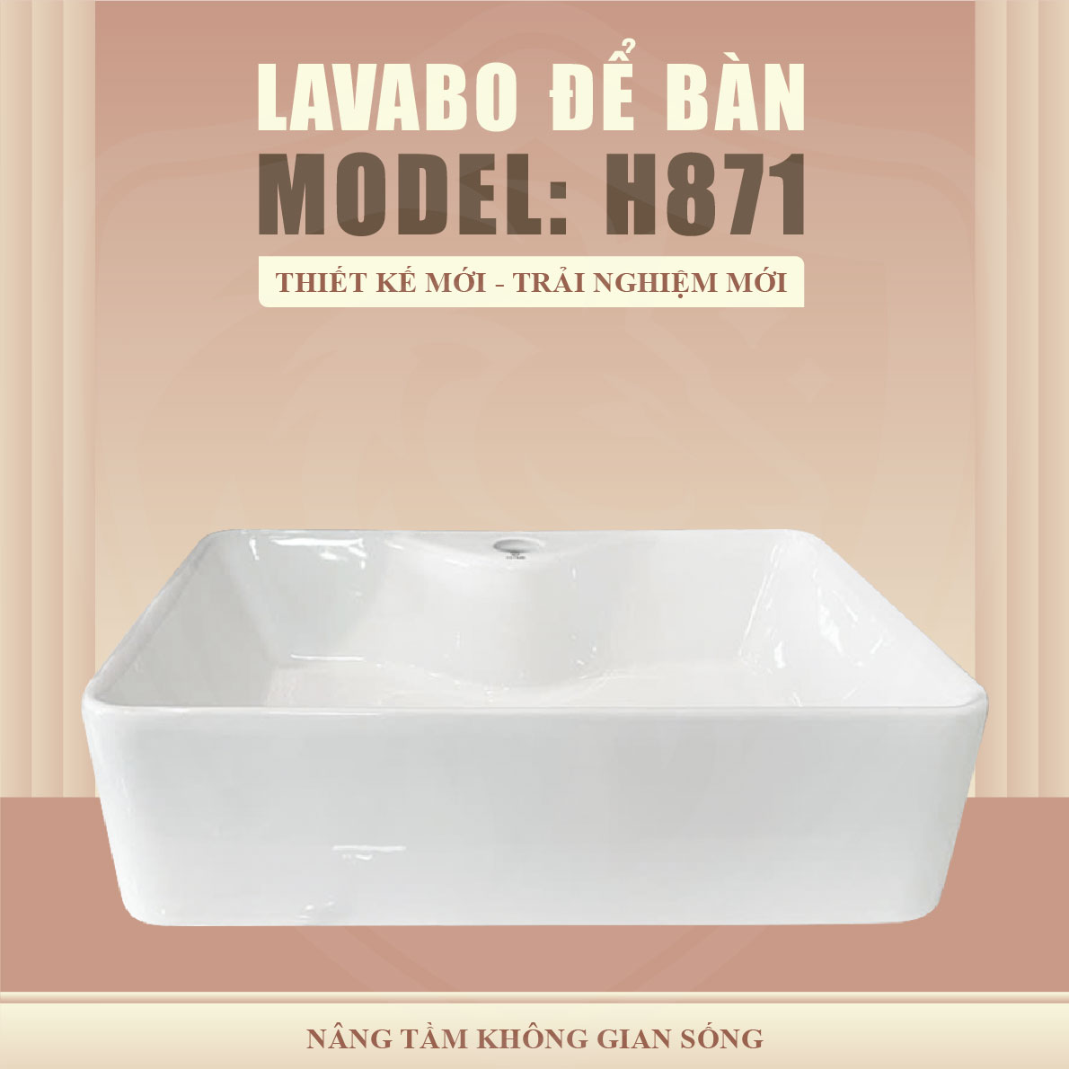 Chậu Lavabo Sứ Để Bàn Fotari H-871