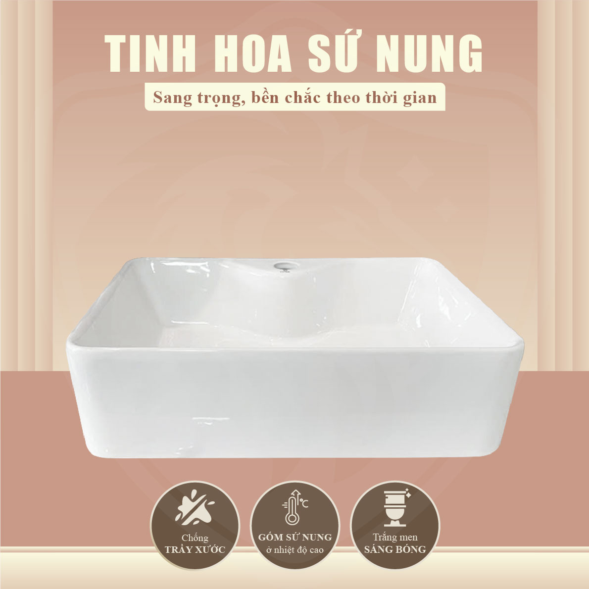 Chậu Lavabo Sứ Để Bàn Fotari H-871