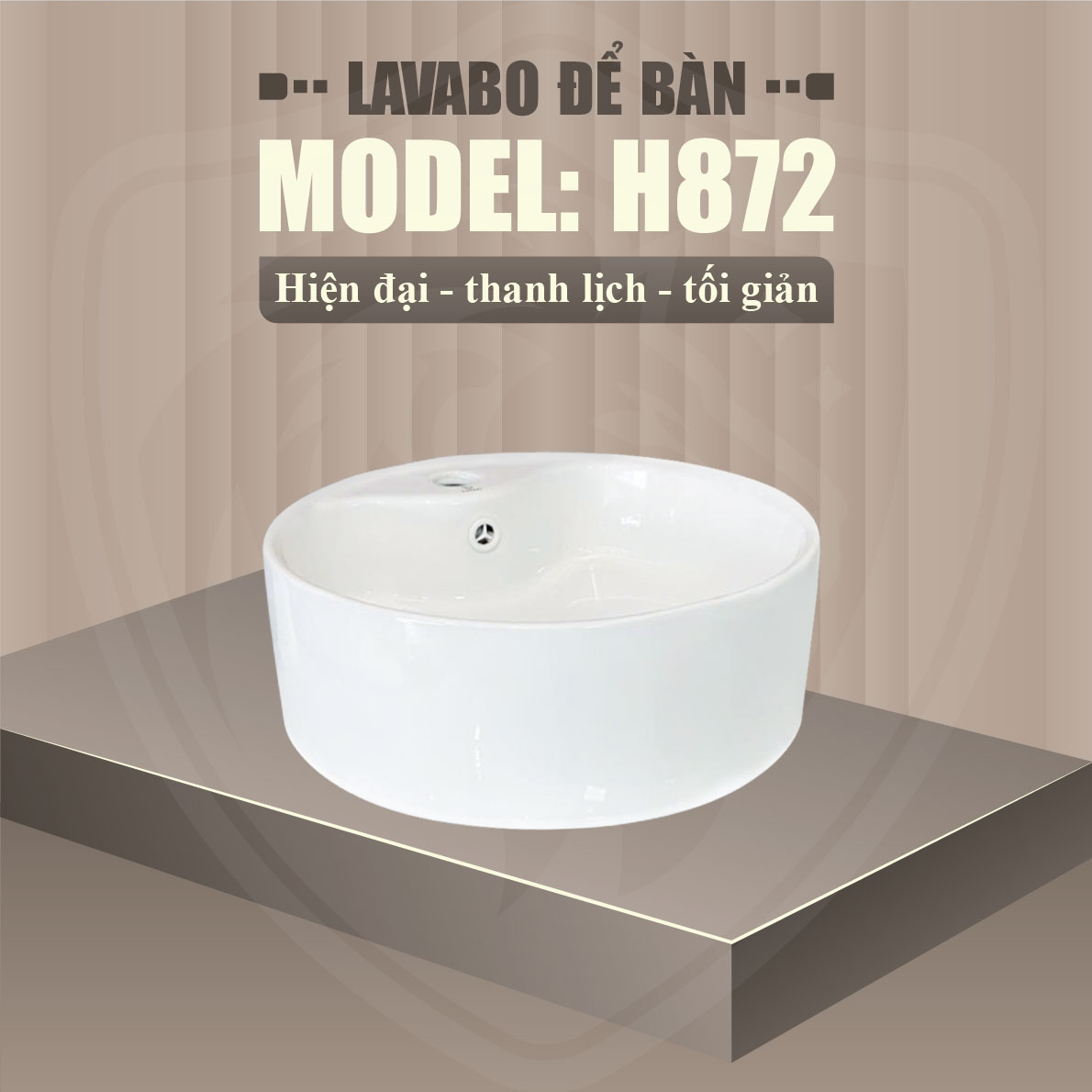 Lavabo Tròn Đặt Bàn Fotari H-872