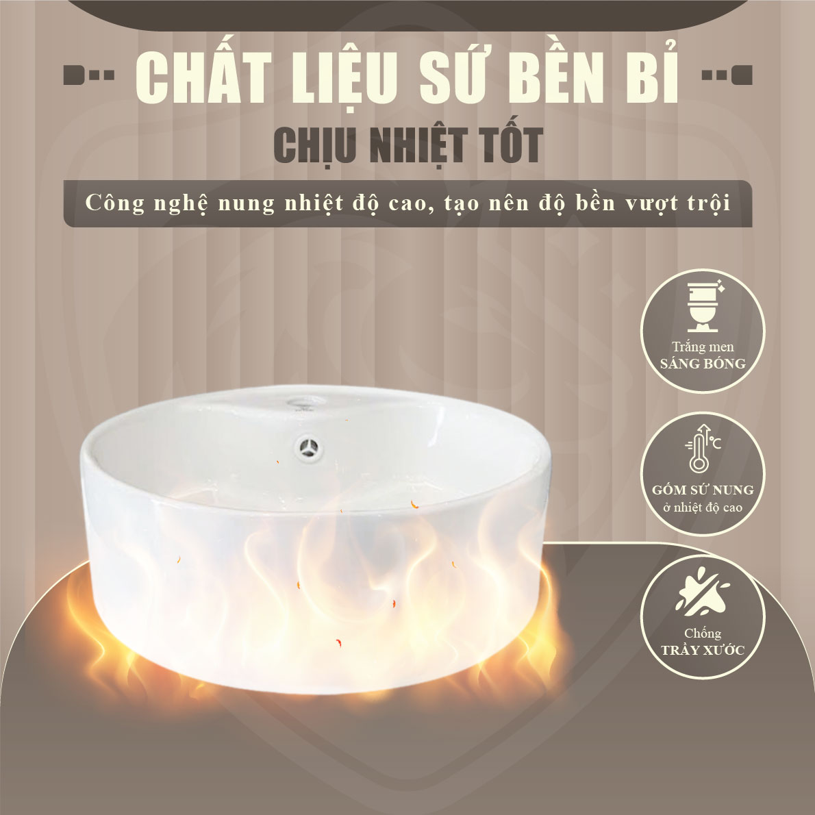 Lavabo Tròn Đặt Bàn Fotari H-872