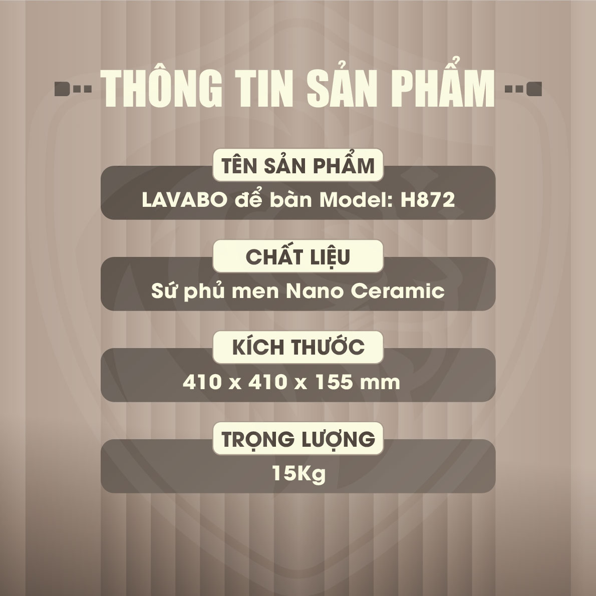 Lavabo Tròn Đặt Bàn Fotari H-872