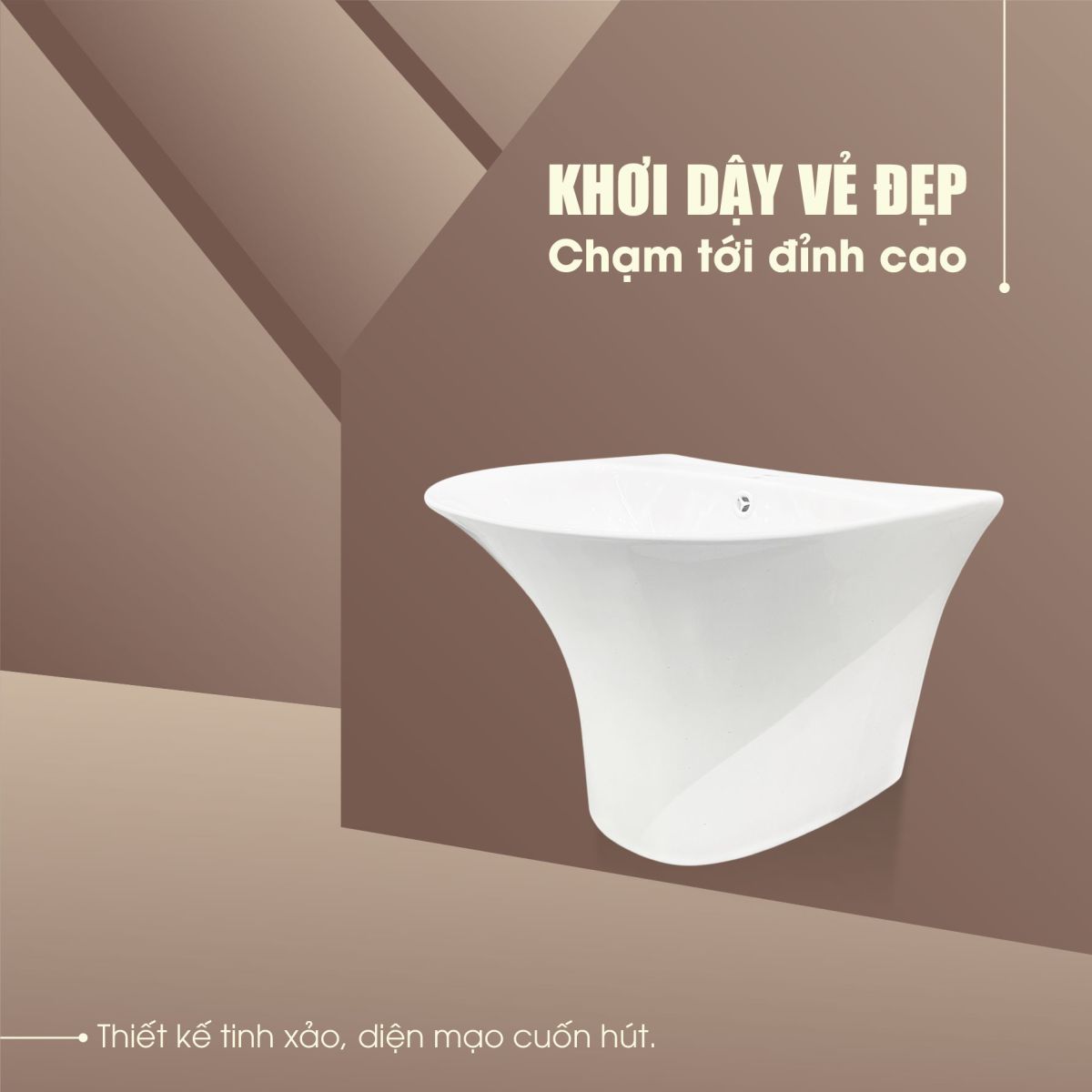 Lavabo Treo Tường Nguyên Khối Fotari H-882 2