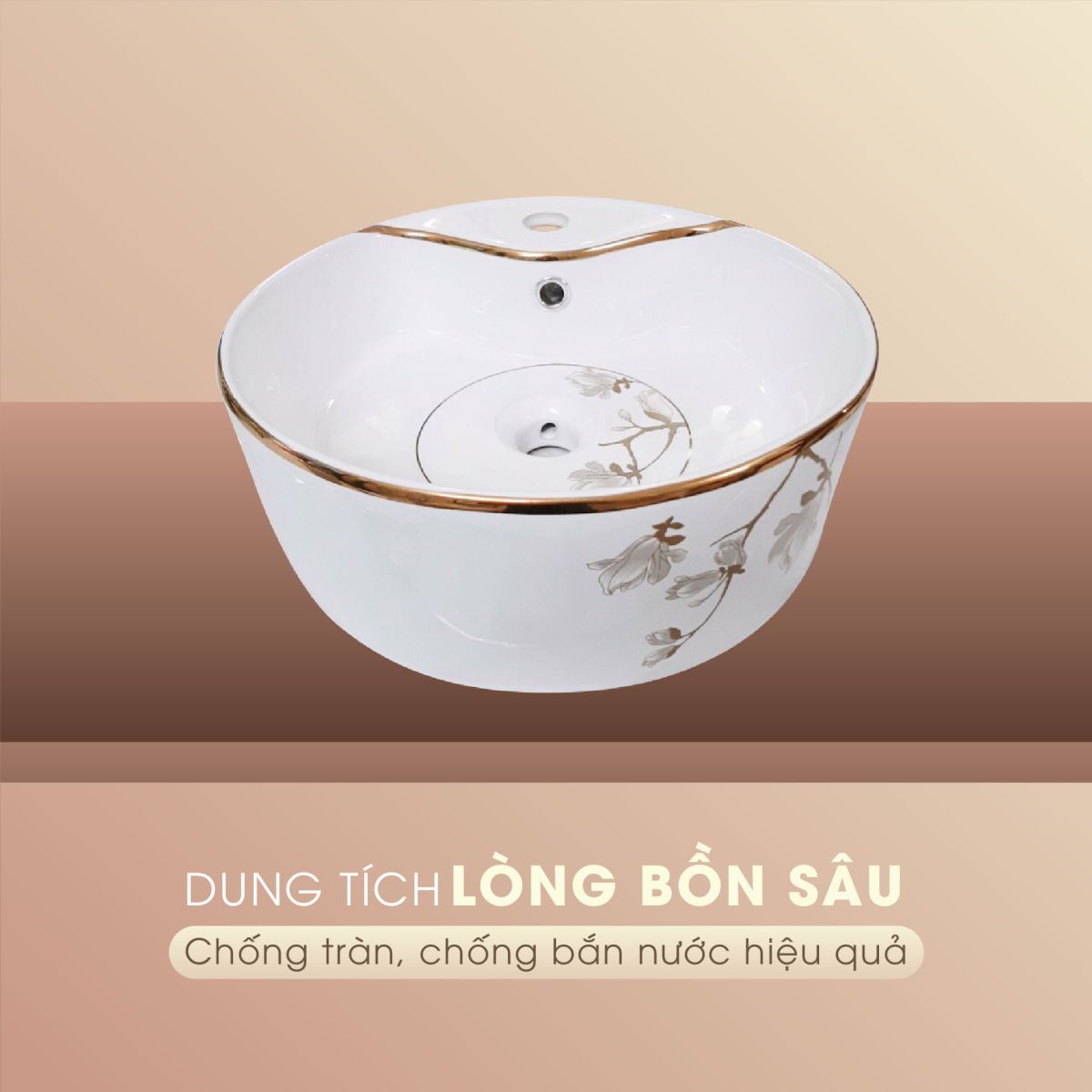 Lavabo Sứ Dáng Tròn H-885 5