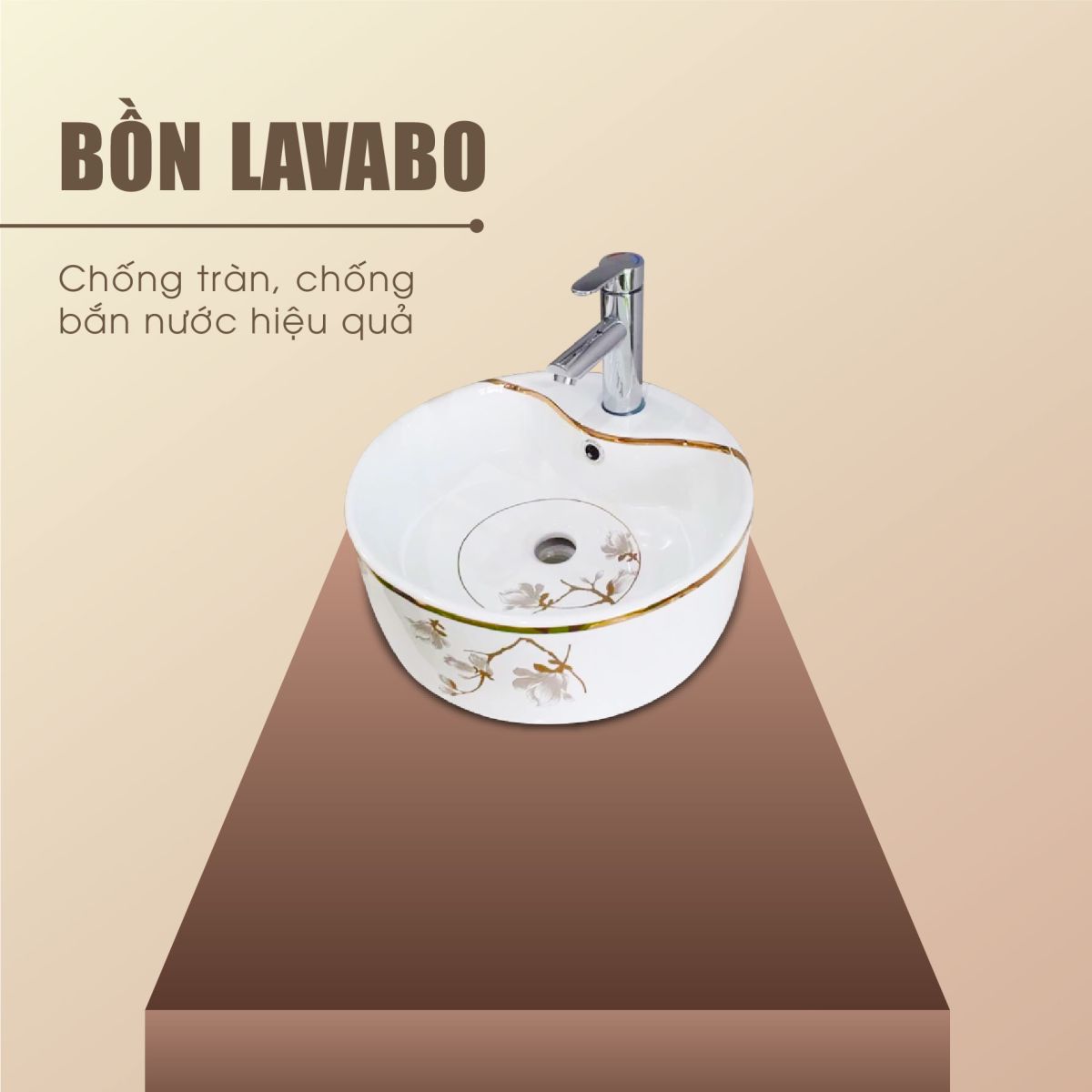 Lavabo Sứ Dáng Tròn H-885 6