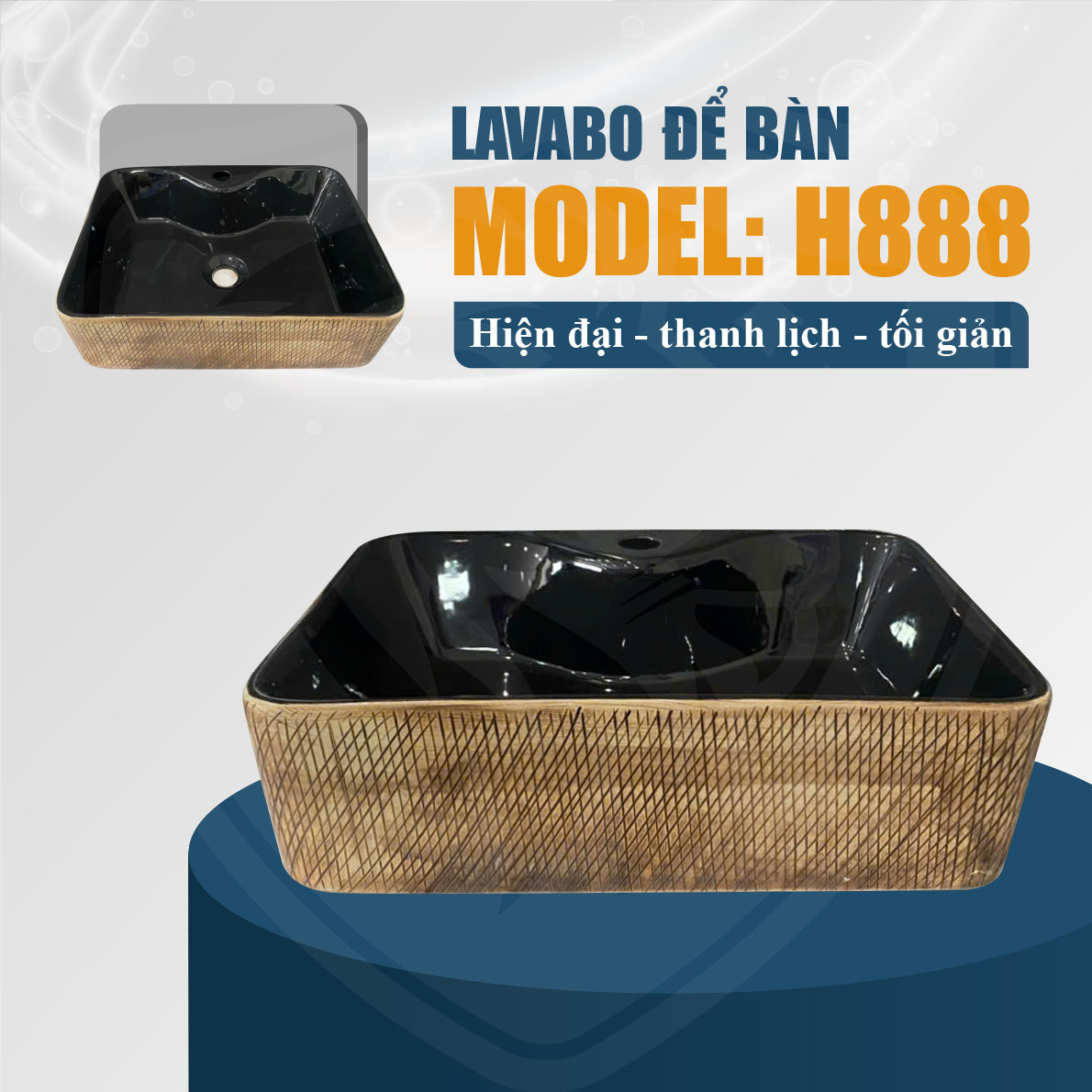 Chậu Lavabo Sứ Đặt Bàn Fotari H-888