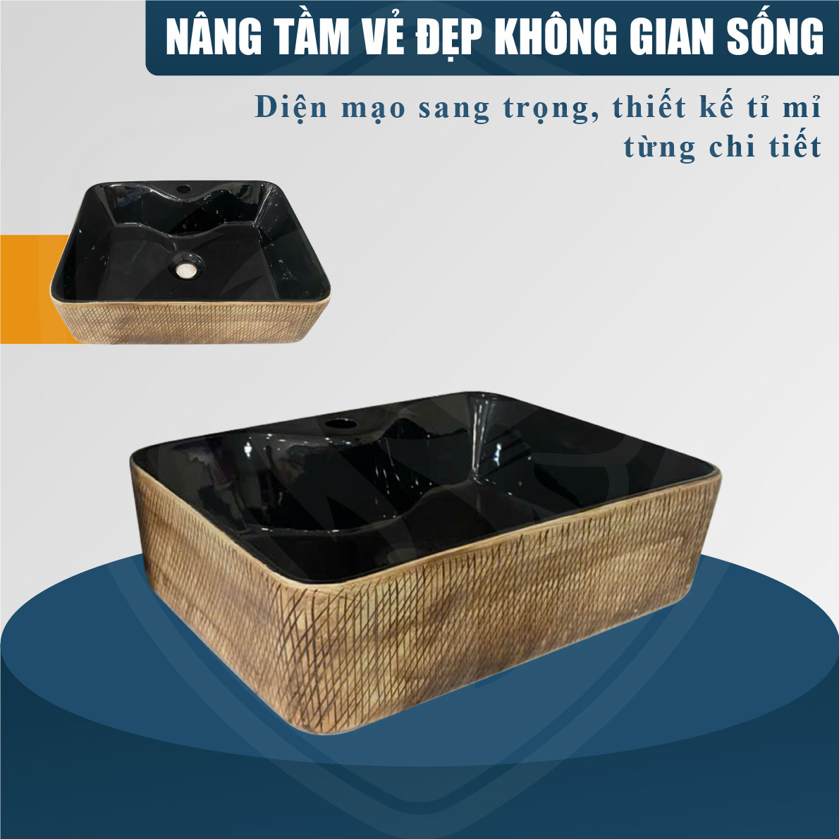 Chậu Lavabo Sứ Đặt Bàn Fotari H-888