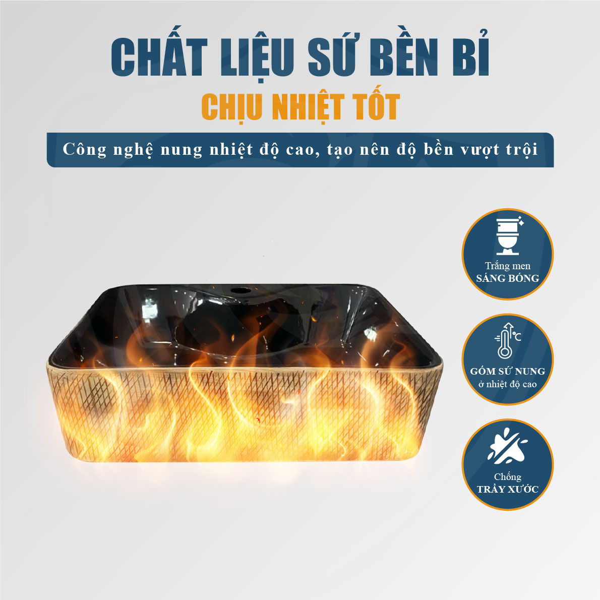 Chậu Lavabo Sứ Đặt Bàn Fotari H-888