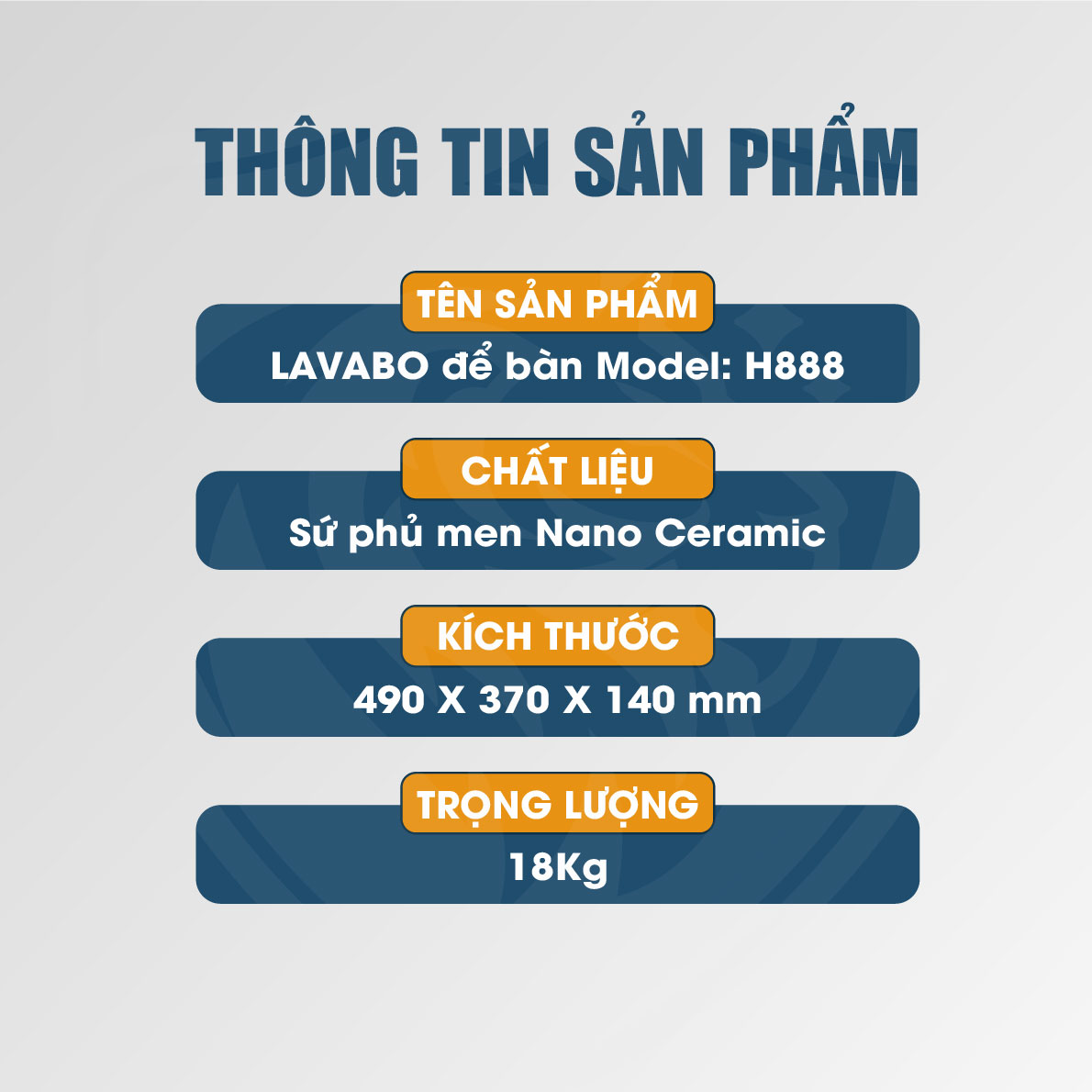 Chậu Lavabo Sứ Đặt Bàn Fotari H-888