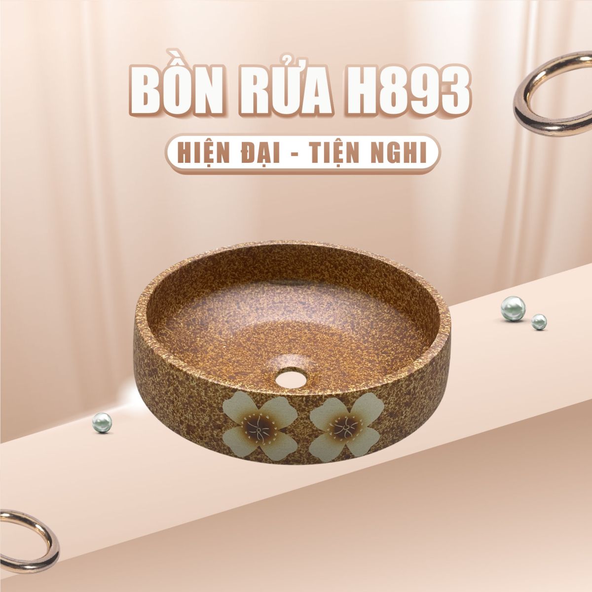 Chậu Rửa Lavabo Sứ Fotari Chính Hãng H-893