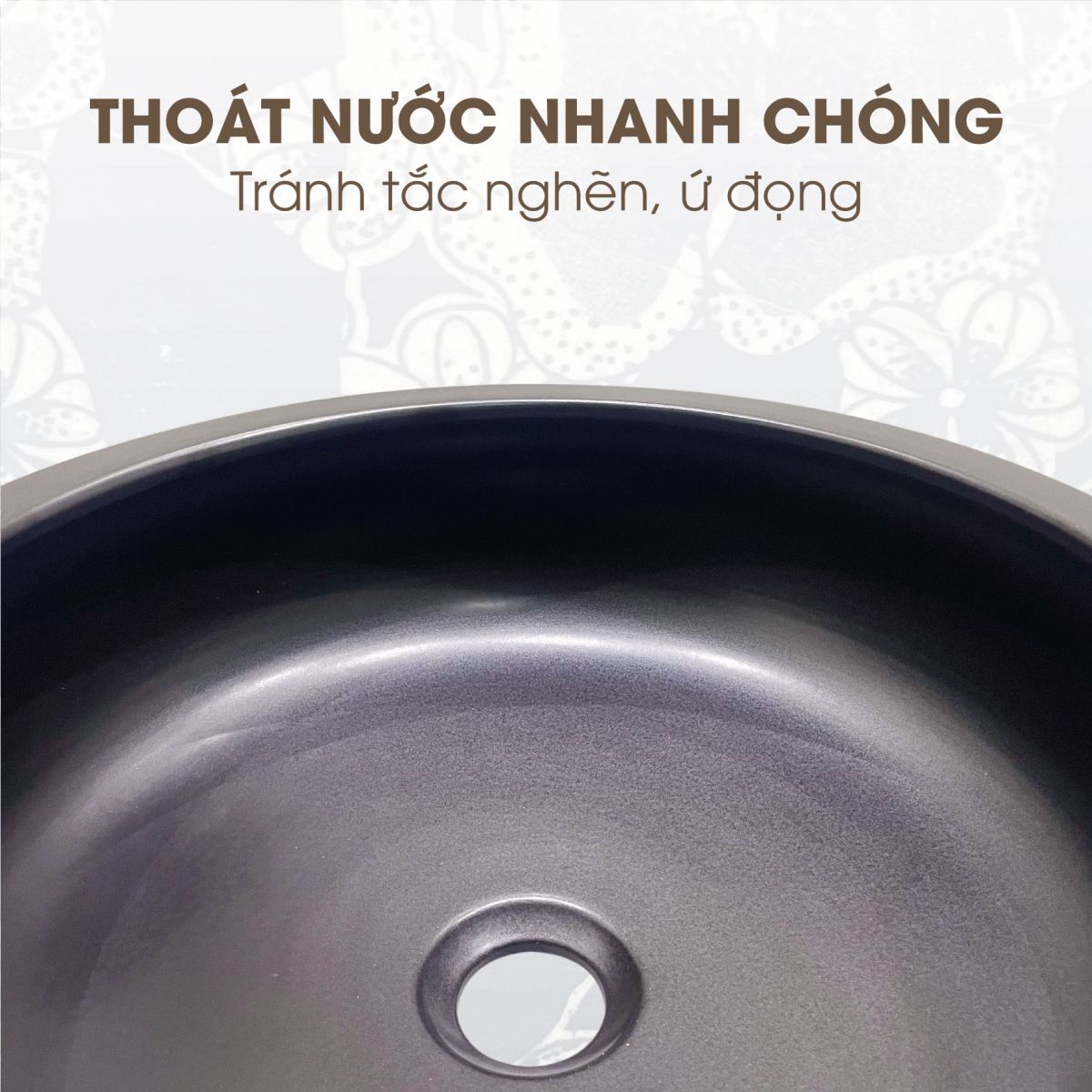 Chậu Lavabo Sứ Đặt Bàn Có Họa Tiết H-895 4