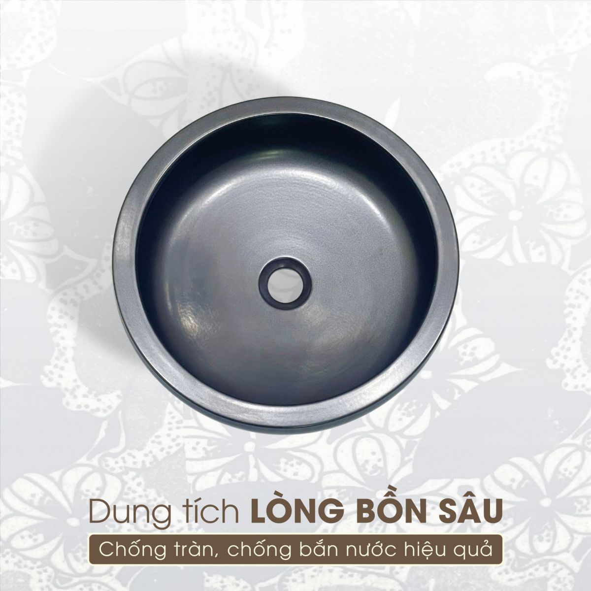 Chậu Lavabo Sứ Đặt Bàn Có Họa Tiết H-895 3