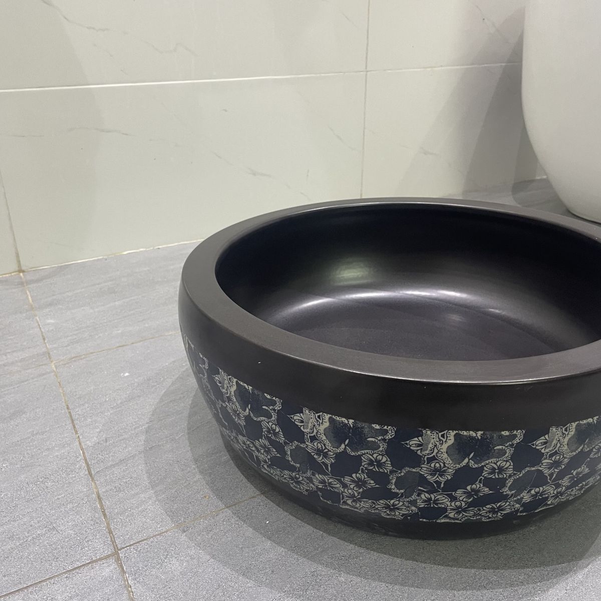 Chậu Lavabo Sứ Đặt Bàn Có Họa Tiết H-895 8