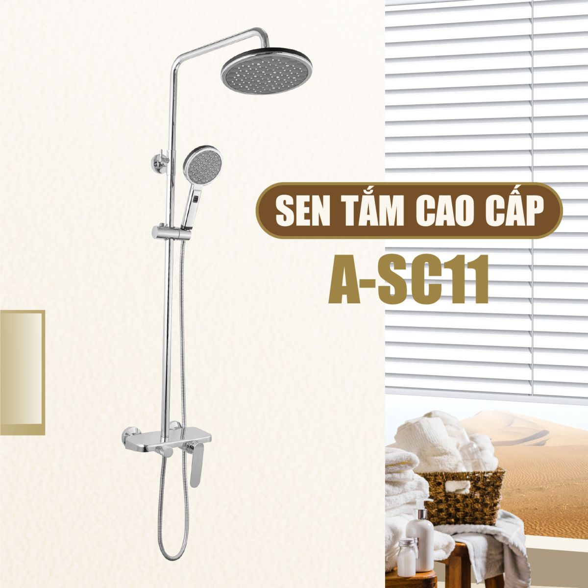 Sen Cây Nóng Lạnh Đồng Thau Mạ Crome A-SC11 1