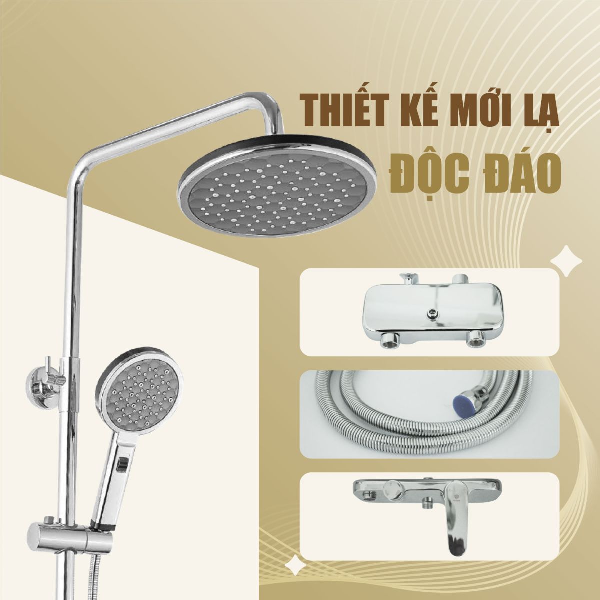 Sen Cây Nóng Lạnh Đồng Thau Mạ Crome A-SC11 2
