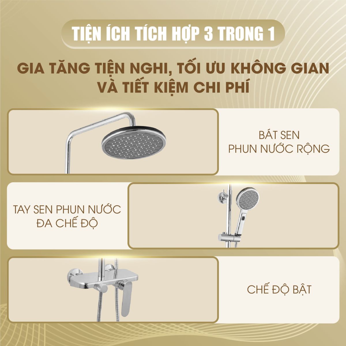 Sen Cây Nóng Lạnh Đồng Thau Mạ Crome A-SC11 3