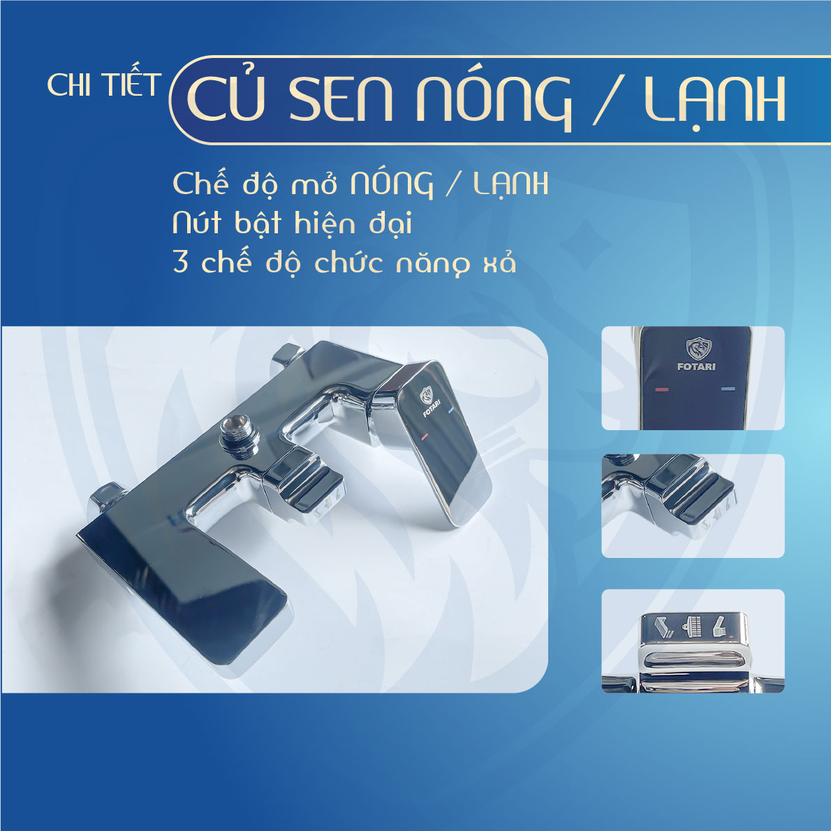 Sen Tắm Cây Nóng Lạnh Đồng Thau A-SC16 
