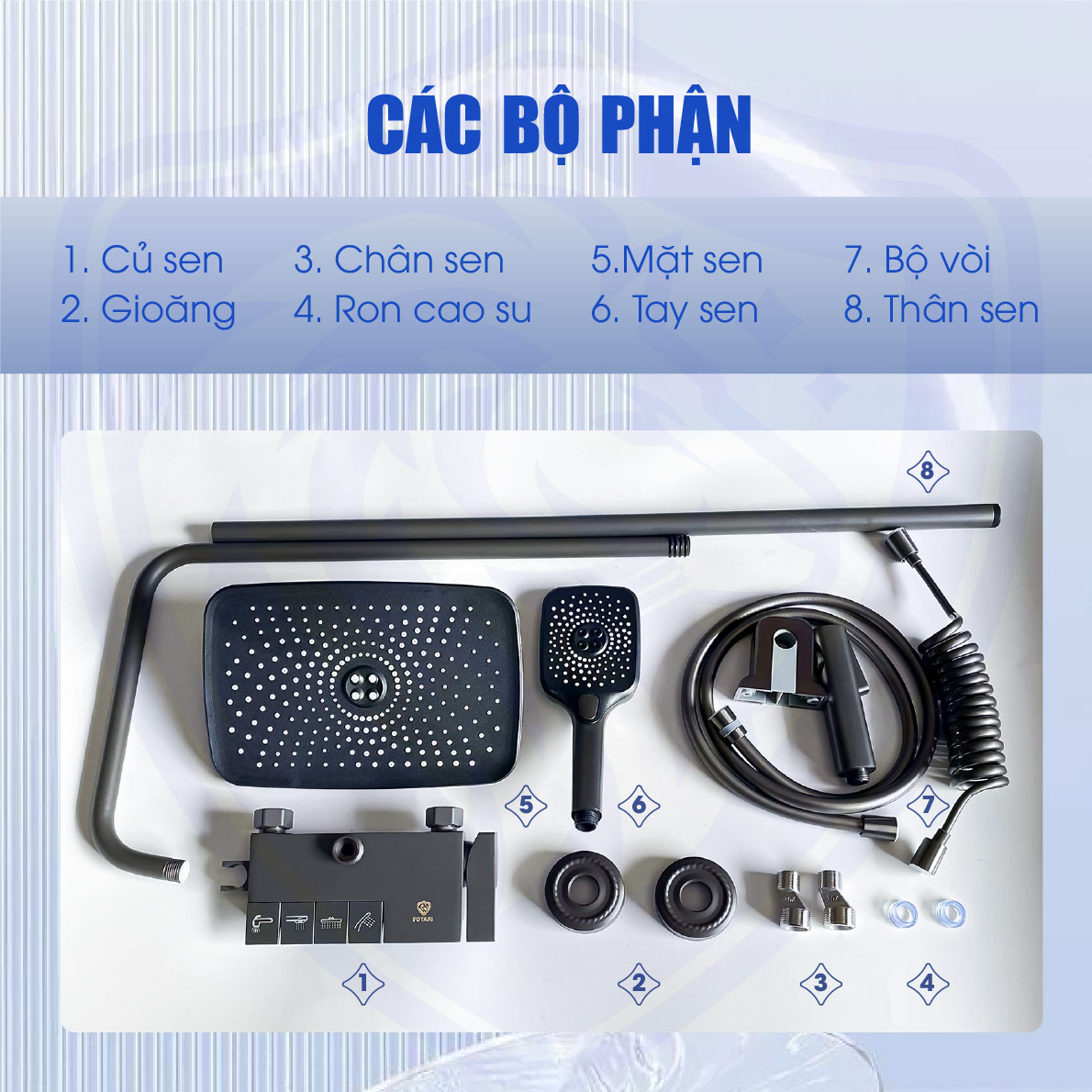 Sen cây bàn phím đồng thau Fotari F-1030