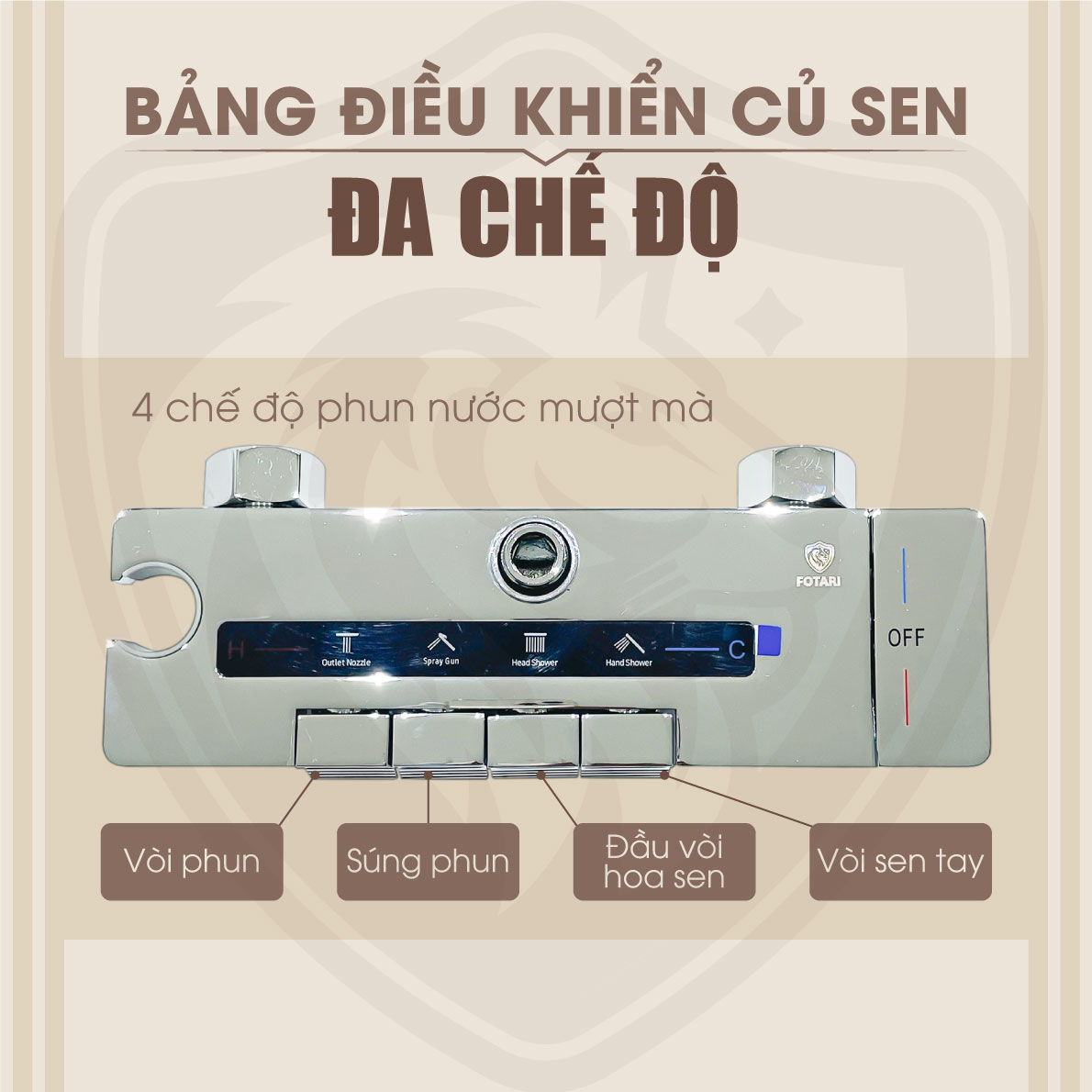 Sen Cây Tắm Nóng Lạnh Tròn Fotari F-1036 