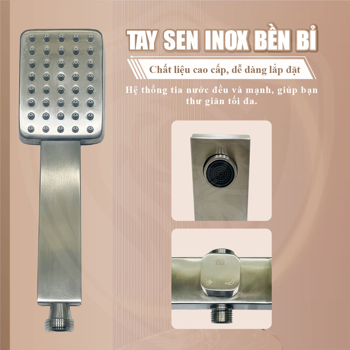 Sen cây tắm đứng Inox 304 F-1080 