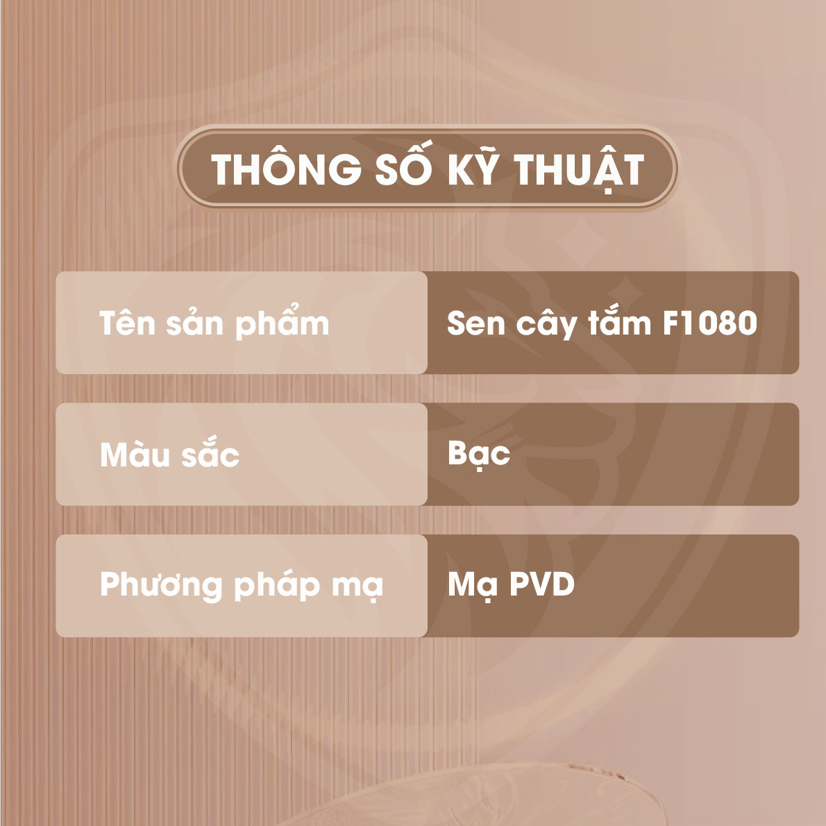 Sen cây tắm đứng Inox 304 F-1080 
