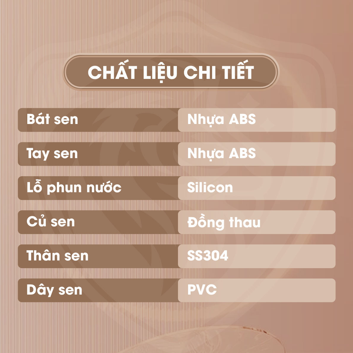 Sen cây tắm đứng Inox 304 F-1080 