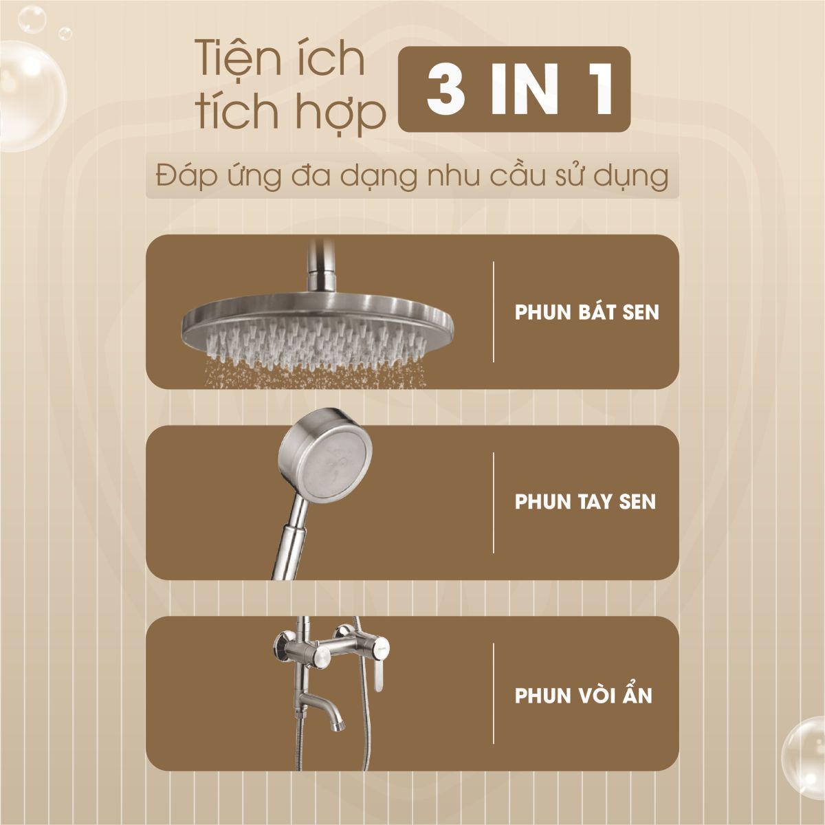 Sen Cây Fotari Nóng Lạnh Inox 304 Model - 1026