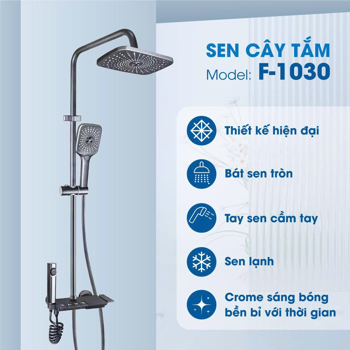 Sen Cây Fotari Đồng Thau Mạ Crom Sơn Tĩnh Điện Model - 1030