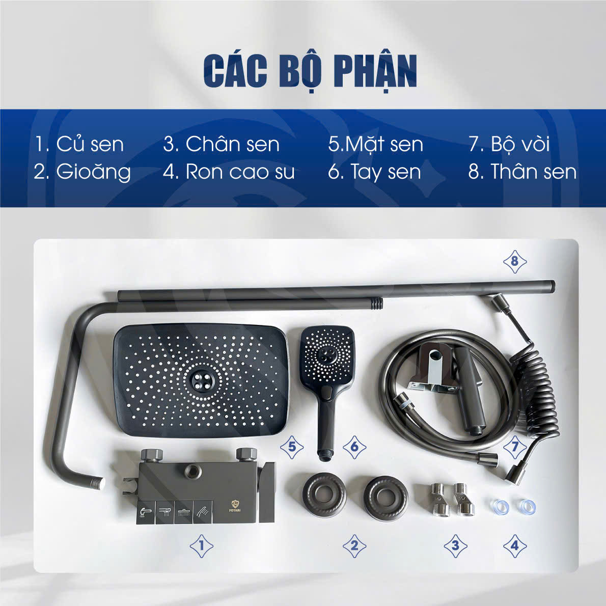 Sen Cây Fotari Đồng Thau Mạ Crom Sơn Tĩnh Điện Model - 1030