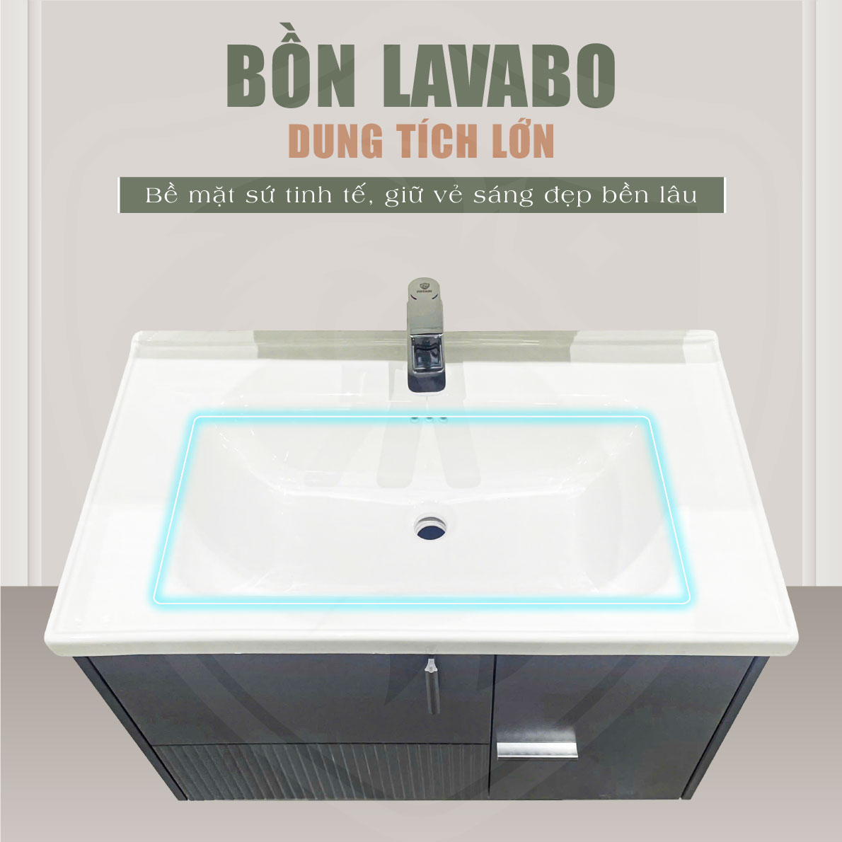 Tủ Vượng Gia Lavabo Plywood Phủ Melamine TG-2201