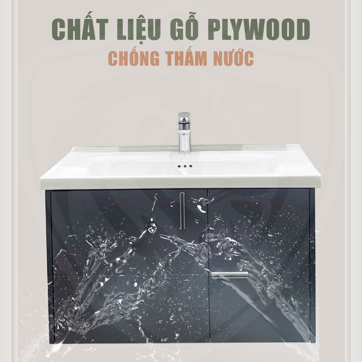 Tủ Vượng Gia Lavabo Plywood Phủ Melamine TG-2201
