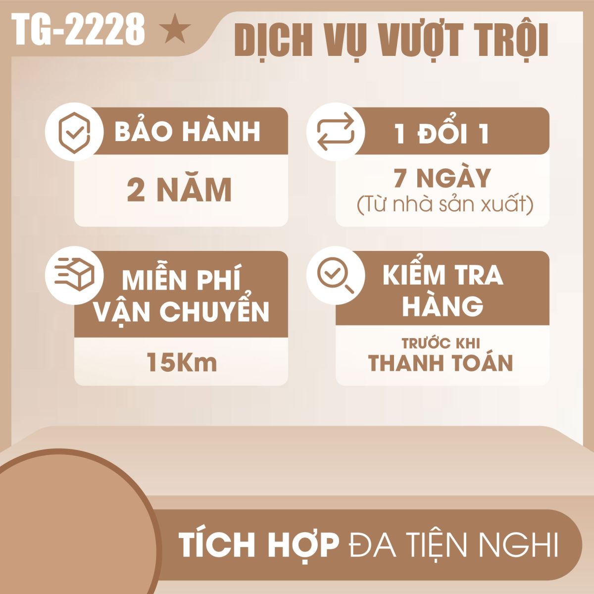 Tủ Lavabo Plywood Gương Đèn Led TG-2228 7