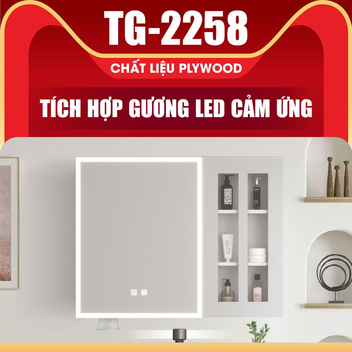 Tủ Gương Lavabo Phòng Tắm Fotari TG-2258 6