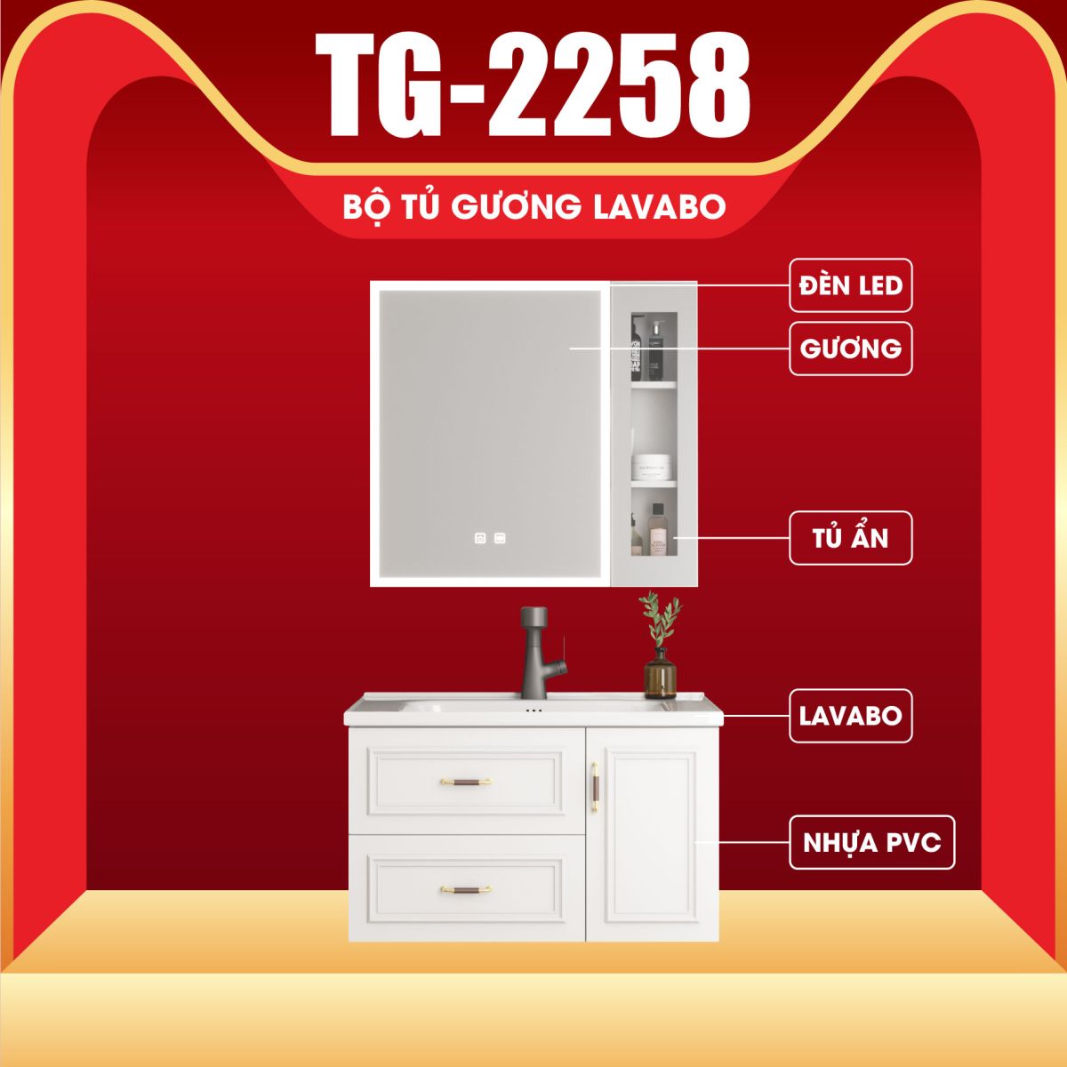 Tủ Hoàng Gia Plywood Phủ Melamin 80cm TG-2258 1