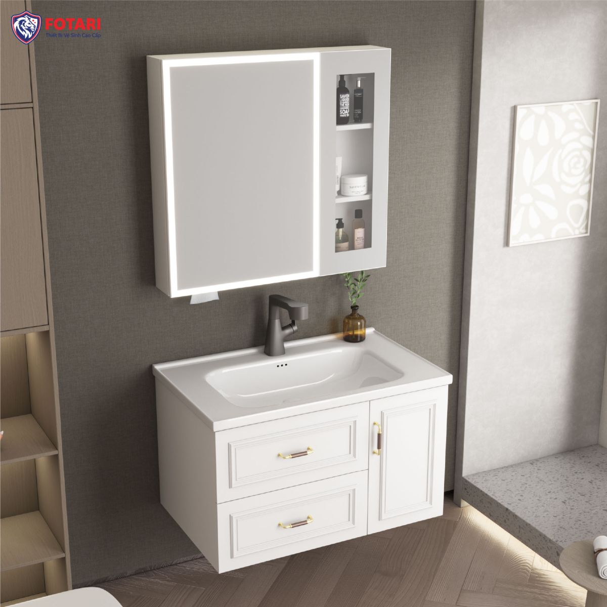 Tủ Hoàng Gia Plywood Phủ Melamin 80cm TG-2258 4