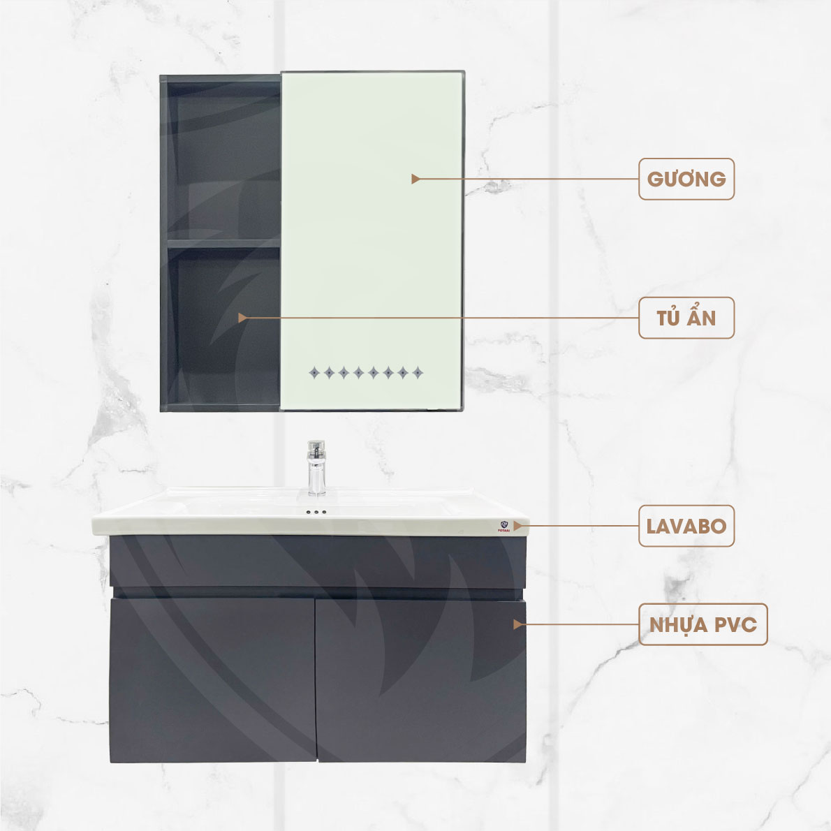 Tủ Lavabo Phòng Tắm Fotari TL-1860 